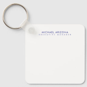 Modern Minimalist Simple Plain Own Name Keychain