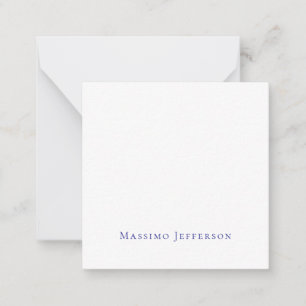 Modern Minimalist Simple Plain Own Name Note Card