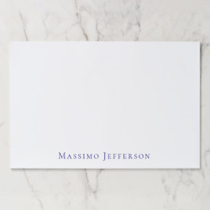 Modern Minimalist Simple Plain Own Name Paper Pad