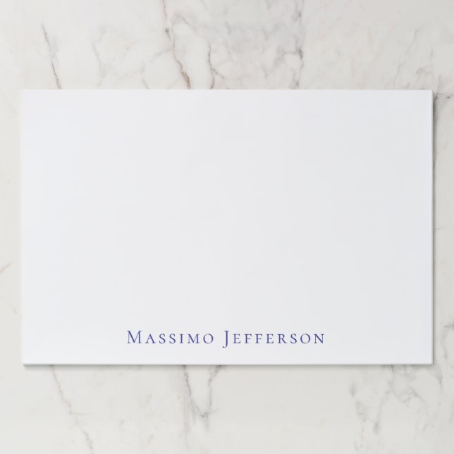 Modern Minimalist Simple Plain Own Name Paper Pad (Front)