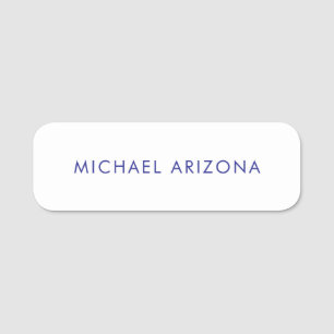 Modern Minimalist Simple Plain Own Name Tag