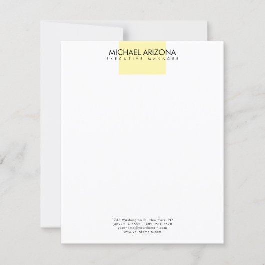 Modern Minimalist Simple Plain Paper Sheet (Front)