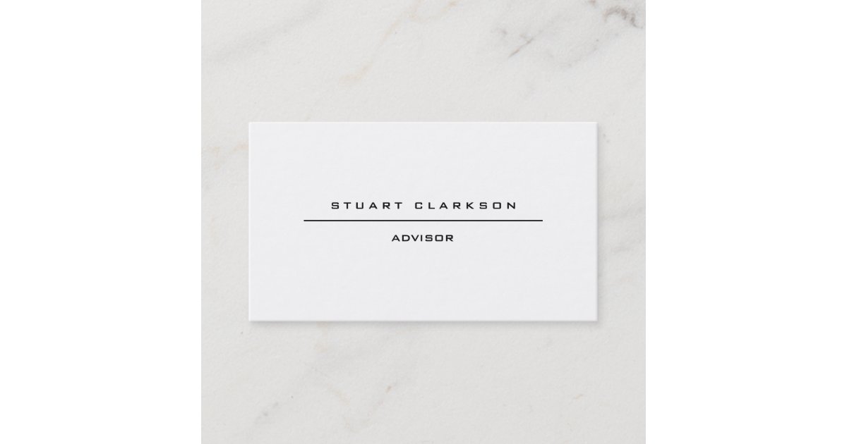 Modern minimalist simple professional black white business card | Zazzle