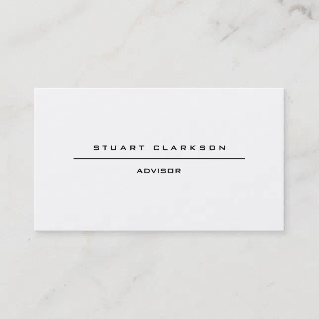 Modern minimalist simple professional black white business card | Zazzle