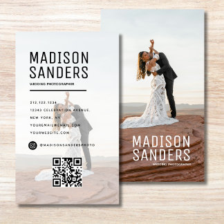 Modern Minimalist Simple Professional Photo Business Card