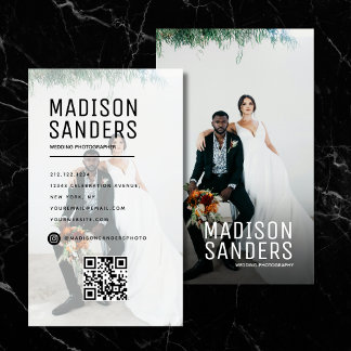 Modern Minimalist Simple Professional Photo Business Card