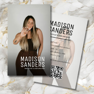 Modern Minimalist Simple Professional Photo Business Card