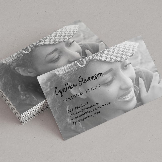 Modern minimalist simple professional photo business card (Creator Uploaded)