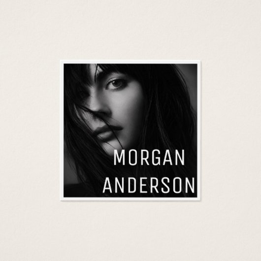 Modern Minimalist Simple Professional Photo Square (Front)