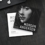 Modern Minimalist Simple Professional Photo Square Business Card<br><div class="desc">Unique and bold,  this modern business card is the striking in it's simplicity - update with your own photo,  contact information and social media handle on the back.</div>