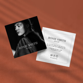 Modern Minimalist Simple Professional Square Business Card