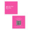 Modern minimalist simple QR code personal hot pink