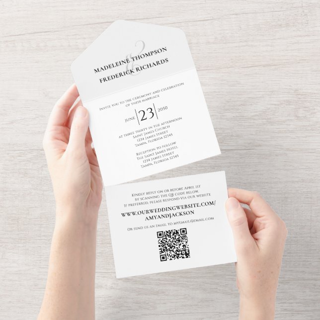 Modern Minimalist Simple QR Code Website Template (Tearaway)