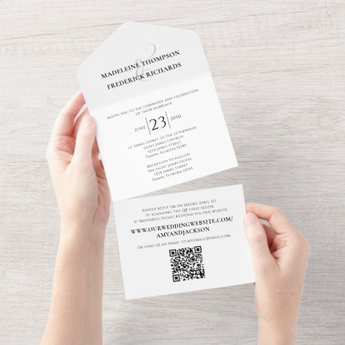 Modern Minimalist Simple QR Code Website Template