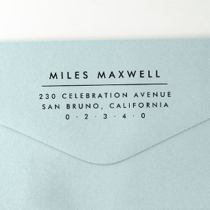 Modern Minimalist Simple Return Address Self-inking Stamp