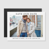 Modern Minimalist Simple Save Our Date Magnet (Front/Back)