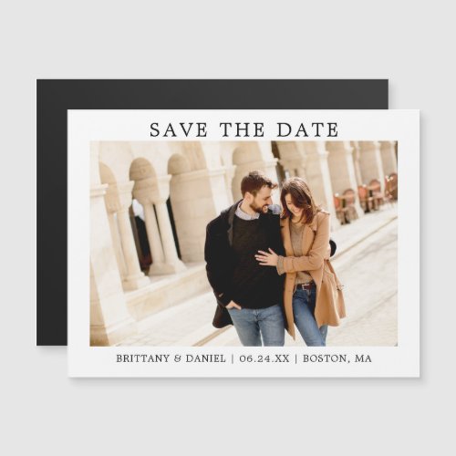 Modern Minimalist Simple Save The Date Magnet