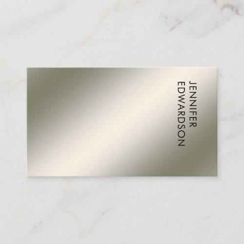 Modern minimalist simple silver professional business card