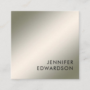 Modern minimalist simple silver professional square business card