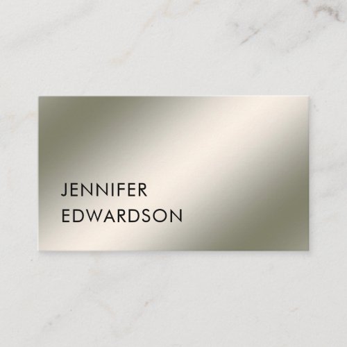 Modern minimalist simple silver white professional business card