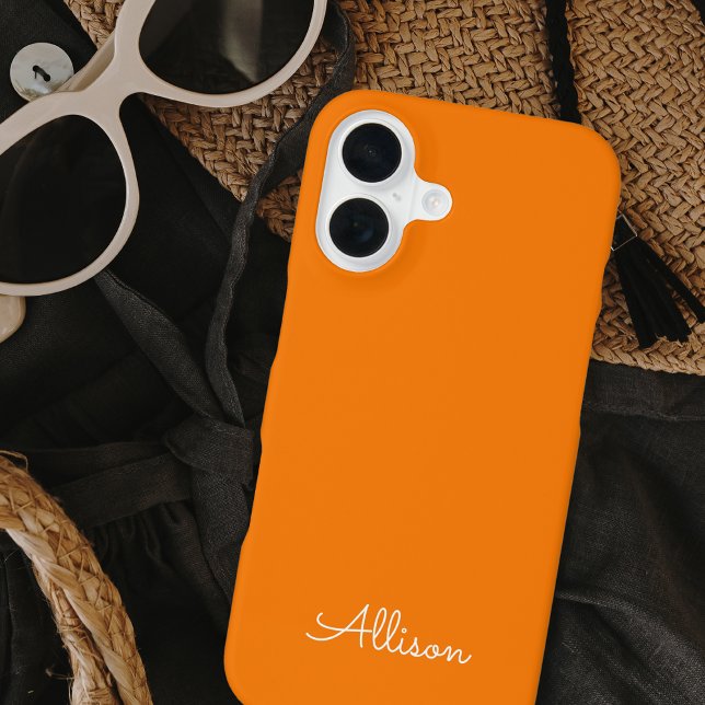 Modern Minimalist Simple Stylish Monogram Script iPhone Case (Creator Uploaded)