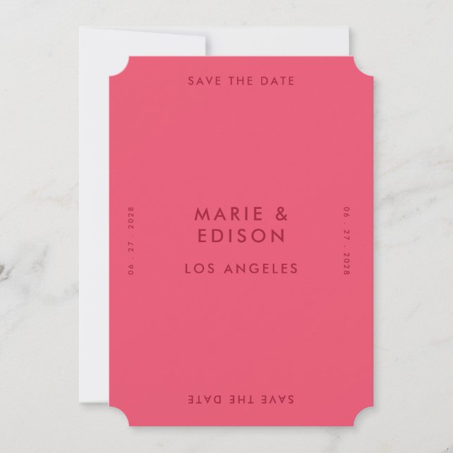 Modern Minimalist Simple Wedding Save the Date Invitation (Front)