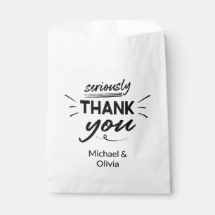 Modern Minimalist Simple Wedding Thank You Favor Bag