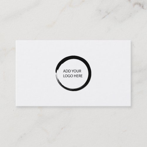 Modern minimalist simple white logo professional business card