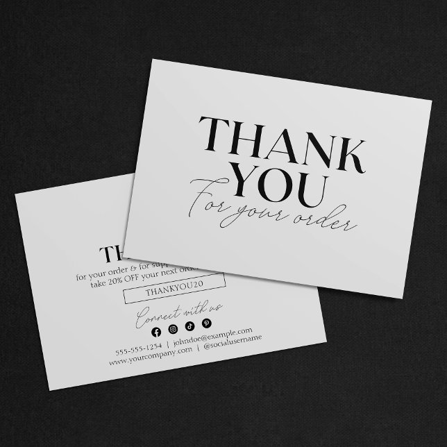 Modern Minimalist Small Business Coupon Thank You  (Creator Uploaded)