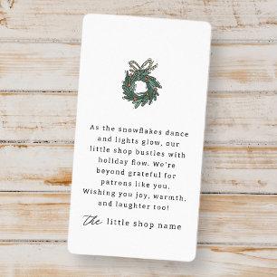 Modern Minimalist Small Business Holiday Thank You Label