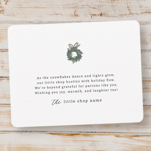 Modern Minimalist Small Business Thank You Holiday Card