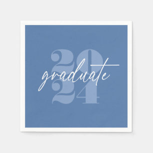 Modern Minimalist Soaring Grad Blue + White Napkins
