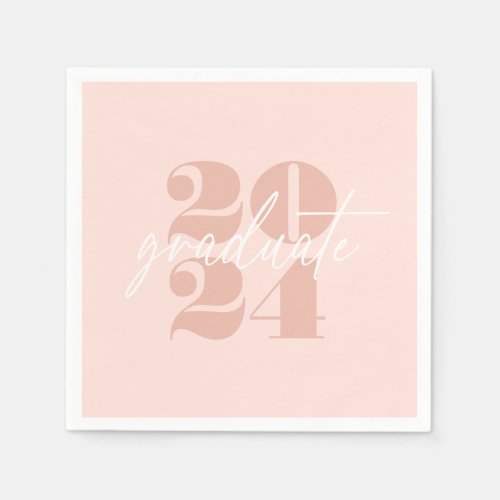 Modern Minimalist Soaring Grad  Blush Napkins