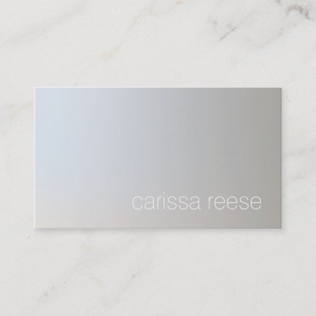 Modern Minimalist Soft Gray Professional Business Card (Front)