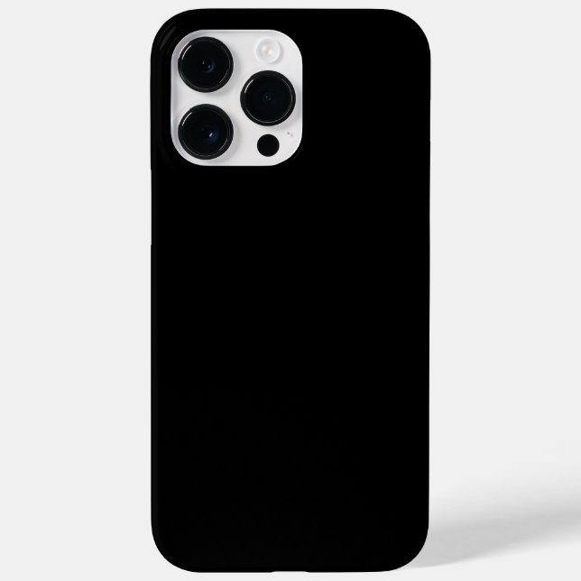Modern Minimalist Solid Black Case-Mate iPhone Case (Back)