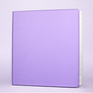 Modern Minimalist Solid Color Lavender Blank 3 Ring Binder