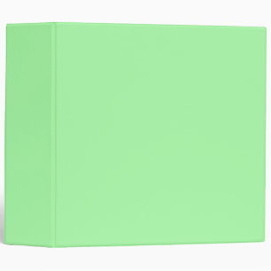Modern Minimalist Solid Color Mint Green Blank 3 Ring Binder