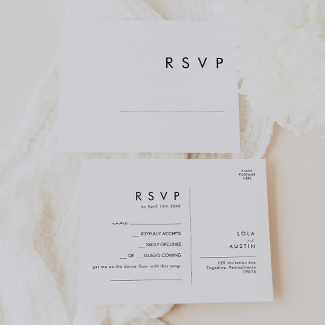 Modern Minimalist Song Request RSVP Card (Creator Uploaded)