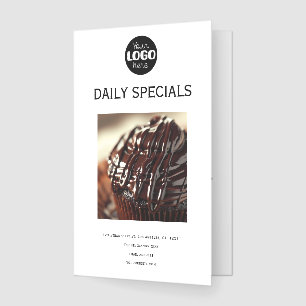 Modern Minimalist Specials Photo Logo Menu
