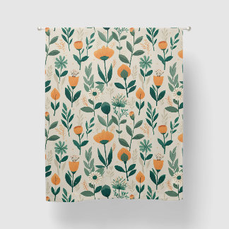 Modern Minimalist Spring Flowers Blackout Curtains