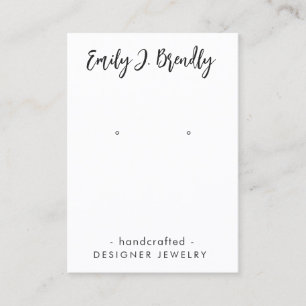 Modern Minimalist Stylish Jewelry Earring Display Business Card