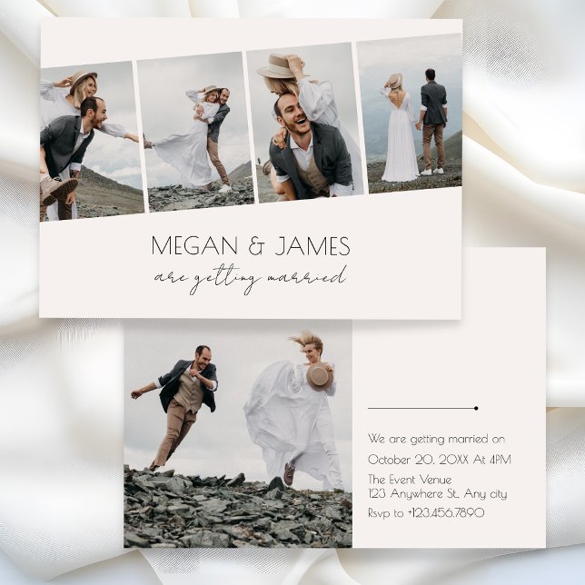 modern minimalist stylish photo wedding  invitation (Creator Uploaded)