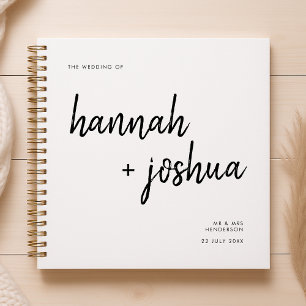Modern Minimalist   Stylish Script Simple Wedding Notebook