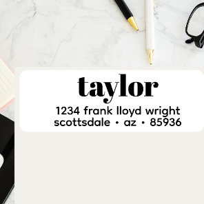 Modern Minimalist Stylish Trendy Return Address Label