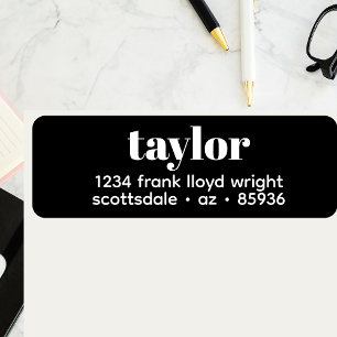 Modern Minimalist Stylish Trendy Return Address Label