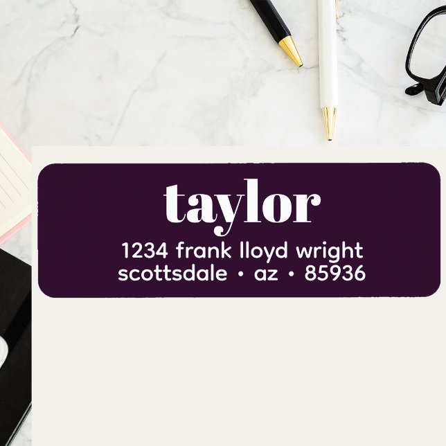 Modern Minimalist Stylish Trendy Return Address Label (Creator Uploaded)