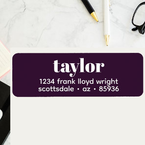 Modern Minimalist Stylish Trendy Return Address Label
