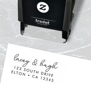 Modern Minimalist   Stylish Wedding Return Address Self-inking Stamp