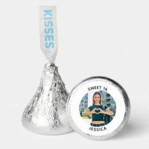 Modern Minimalist Sweet 16 Birthday Circle Photo Hershey®'s Kisses®