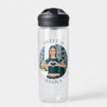 Modern Minimalist Sweet 16 Birthday Circle Photo Water Bottle<br><div class="desc">Create your own personalized circle photo round button for your her 16th birthday. Customize the the black text color or add a background color to match your photo. If you change the font type or size, you can fine tune the curvature of the text in small increments. Have fun creating...</div>